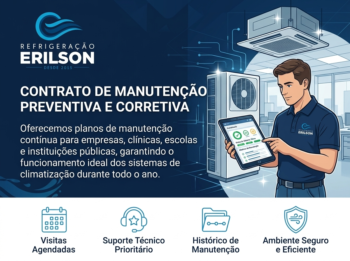 Contrato de manutenção preventiva e corretiva de ar-condicionado em Fortaleza e Caucaia